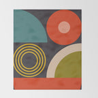 mid century bauhaus geometry large  1 Throw Blanket Gallery Image 2