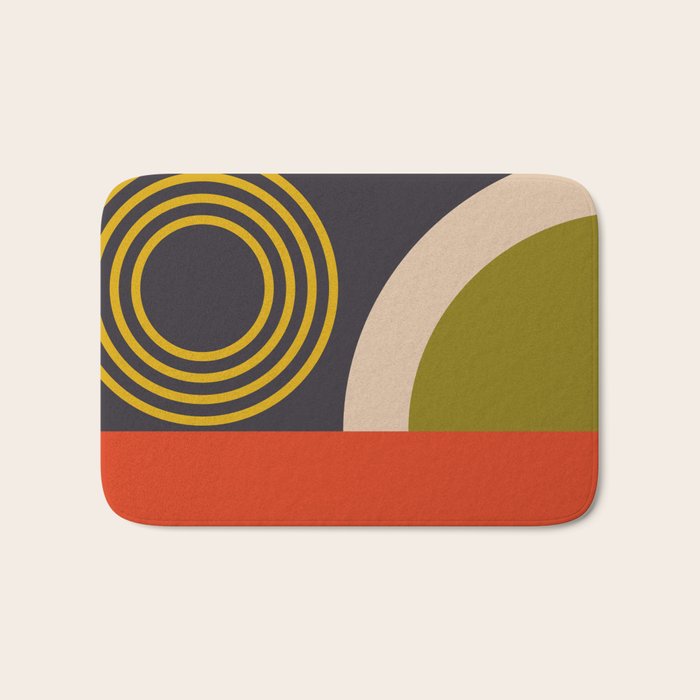 mid century bauhaus geometry large  1 Bath Mat Gallery Image 1