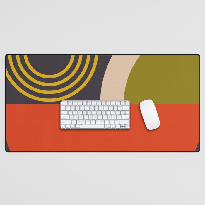 mid century bauhaus geometry large  1 Desk Mat Gallery Image 1