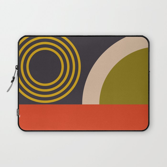 mid century bauhaus geometry large  1 Laptop Sleeve Gallery Image 1
