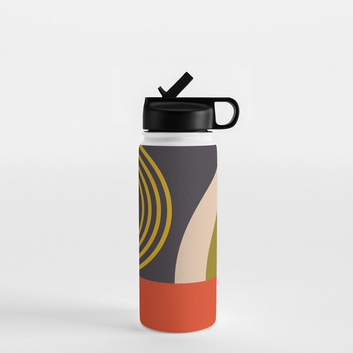 mid century bauhaus geometry large  1 Water Bottle Gallery Image 1