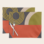 mid century bauhaus geometry large  1 Placemat Gallery Image 1