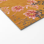 Art Nouveau floral pattern with lines - Honey Welcome Mat Gallery Image 2
