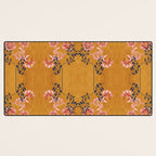 Art Nouveau floral pattern with lines - Honey Desk Mat Gallery Image 3
