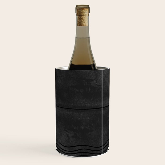 Abstract Modern Black Wine Chiller Gallery Image 1
