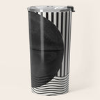 Abstract Modern Black Travel Mug Gallery Image 2