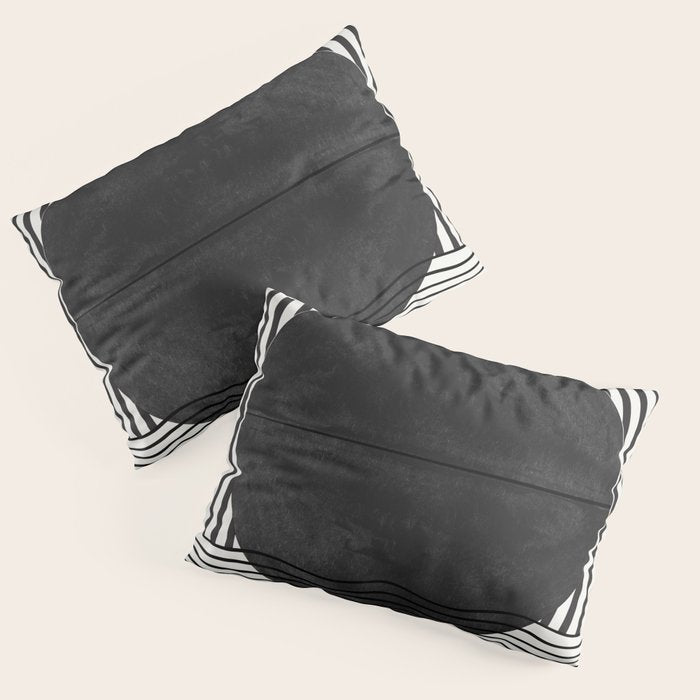 Abstract Modern Black Pillow Sham Gallery Image 1