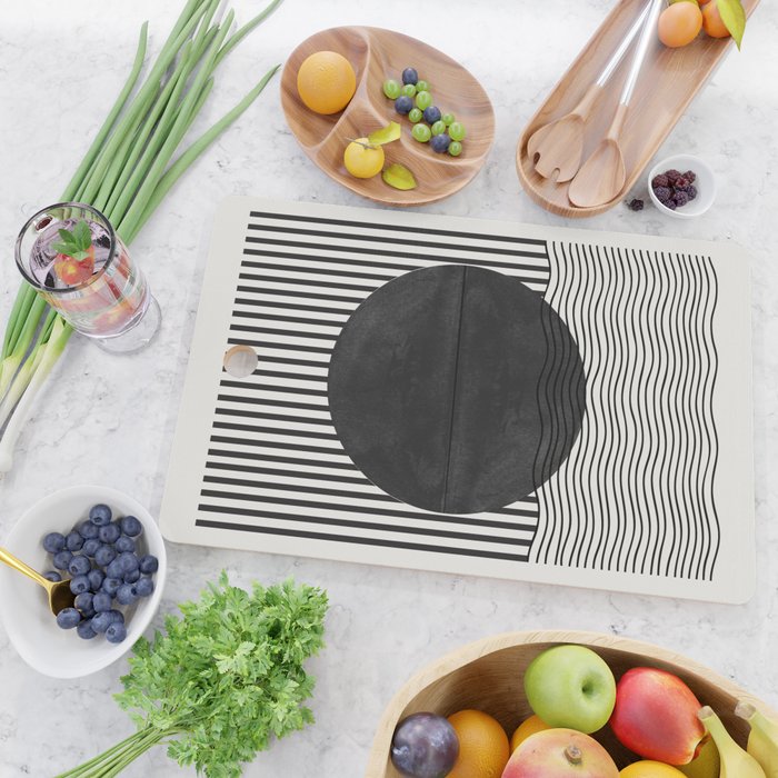 Abstract Modern Black Cutting Board Gallery Image 2