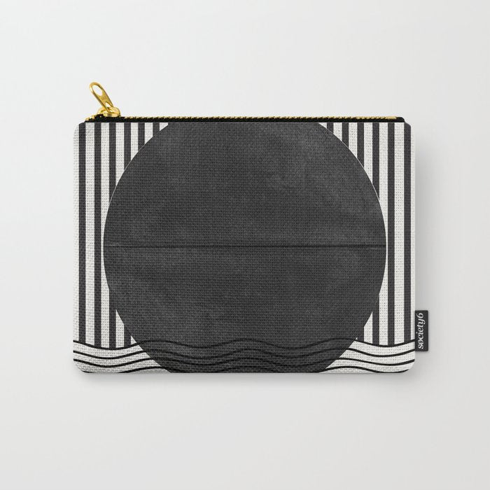 Abstract Modern Black Carry All Pouch Gallery Image 1