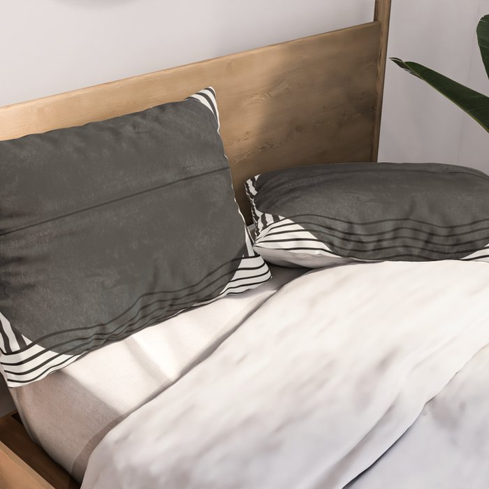 Abstract Modern Black Pillow Sham Gallery Image 2