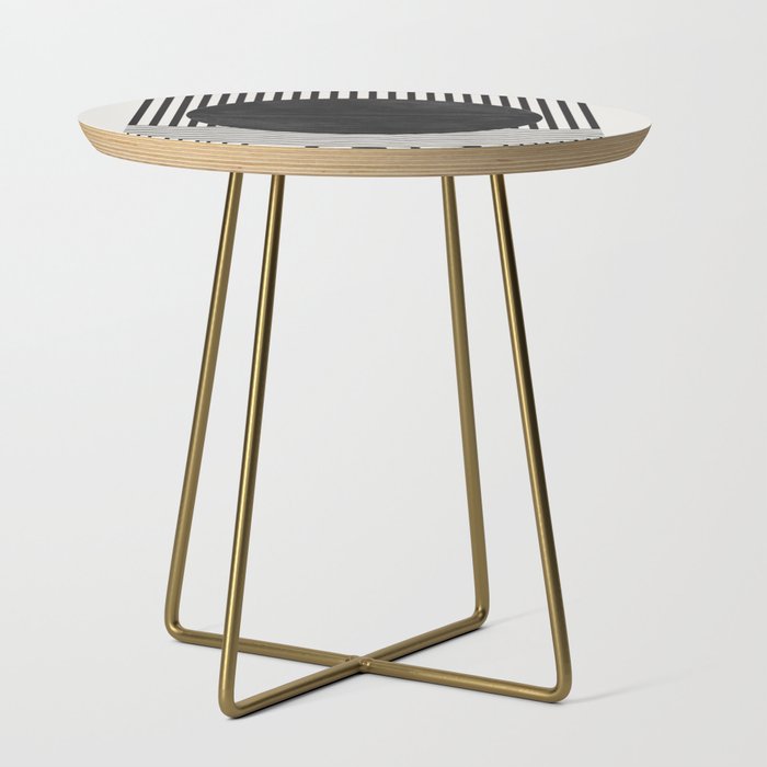 Abstract Modern Black Side Table Gallery Image 1