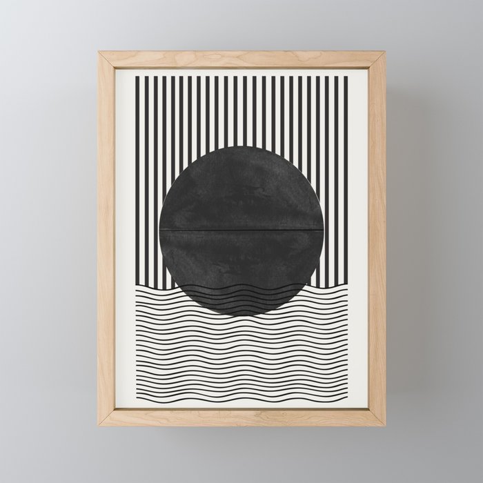 Abstract Modern Black Mini Art Print Gallery Image 1