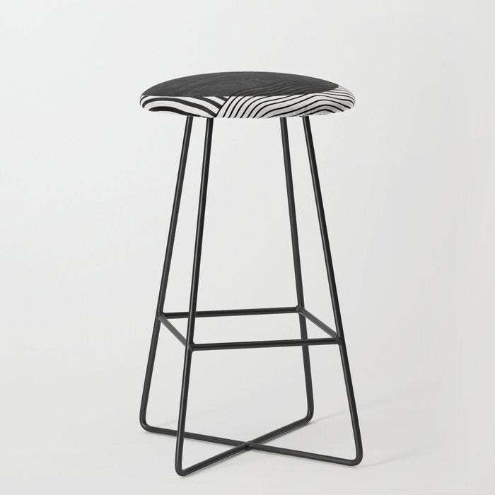 Abstract Modern Black Stool Gallery Image 1