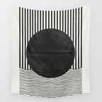 Abstract Modern Black Wall Tapestry Gallery Image 4
