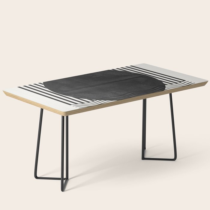 Abstract Modern Black Coffee Table Gallery Image 1