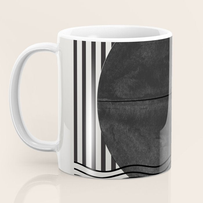 Abstract Modern Black Coffee Mug Gallery Image 3