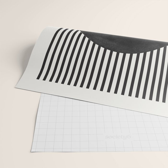 Abstract Modern Black Wrapping Paper Gallery Image 2