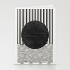 Abstract Modern Black Stationery Card Gallery Image 2