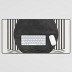 Abstract Modern Black Desk Mat Gallery Image 1