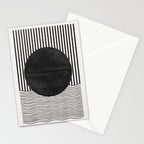 Abstract Modern Black Stationery Card Gallery Image 2