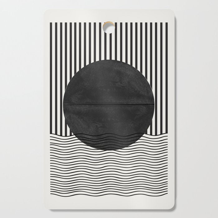 Abstract Modern Black Cutting Board Gallery Image 1