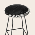 Abstract Modern Black Stool Gallery Image 2