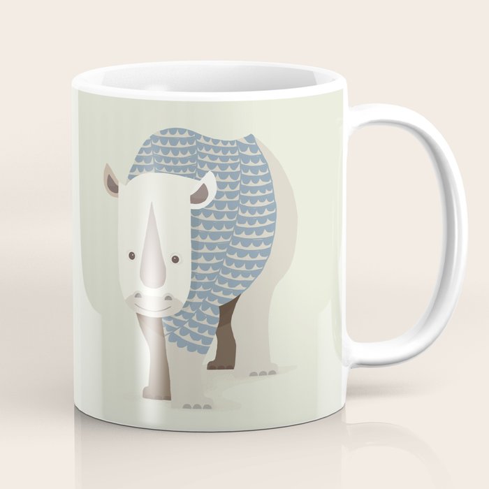 Whimsical Rhinoceros Coffee Mug Gallery Image 1