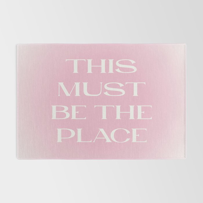 This Must Be The Place Pink Gradient Rug Gallery Image 2