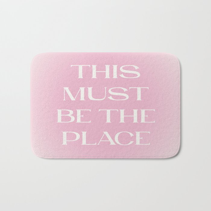 This Must Be The Place Pink Gradient Bath Mat Gallery Image 1