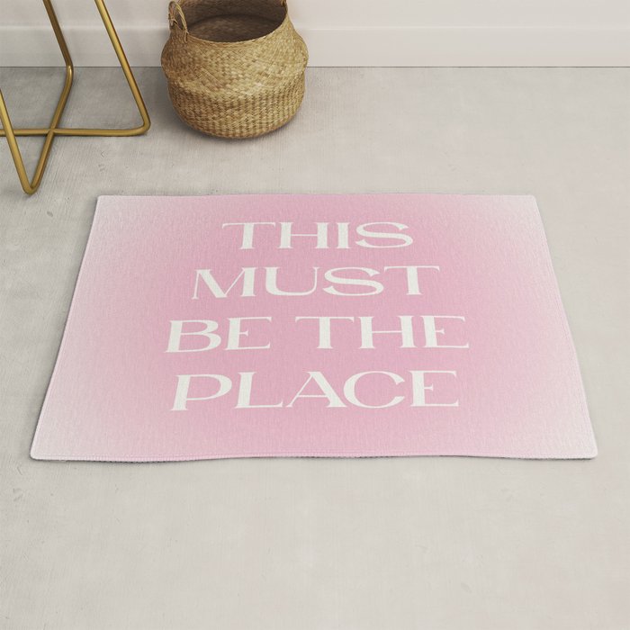 This Must Be The Place Pink Gradient Rug Gallery Image 1