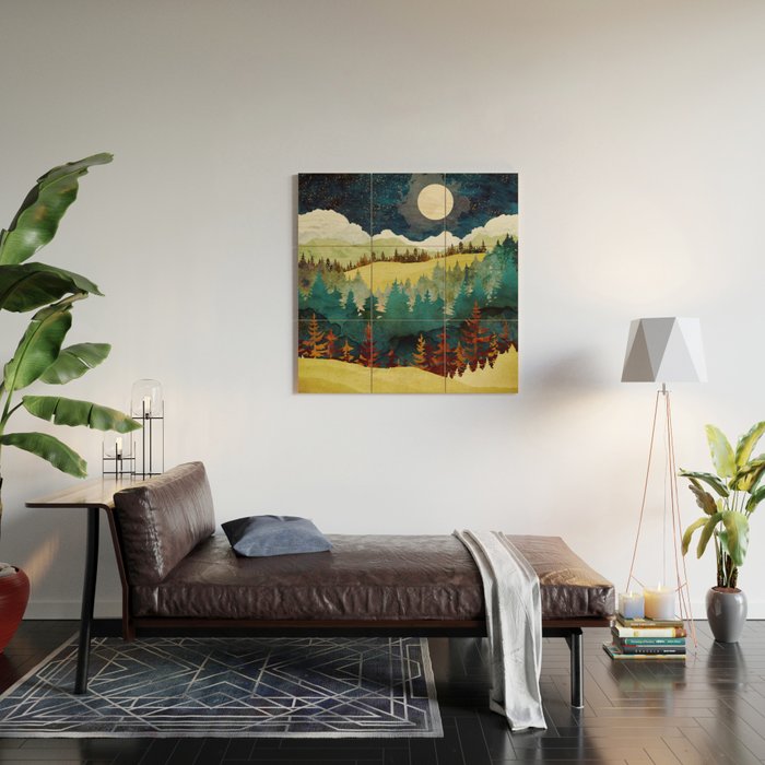 Autumn Moon Wood Wall Art Gallery Image 2