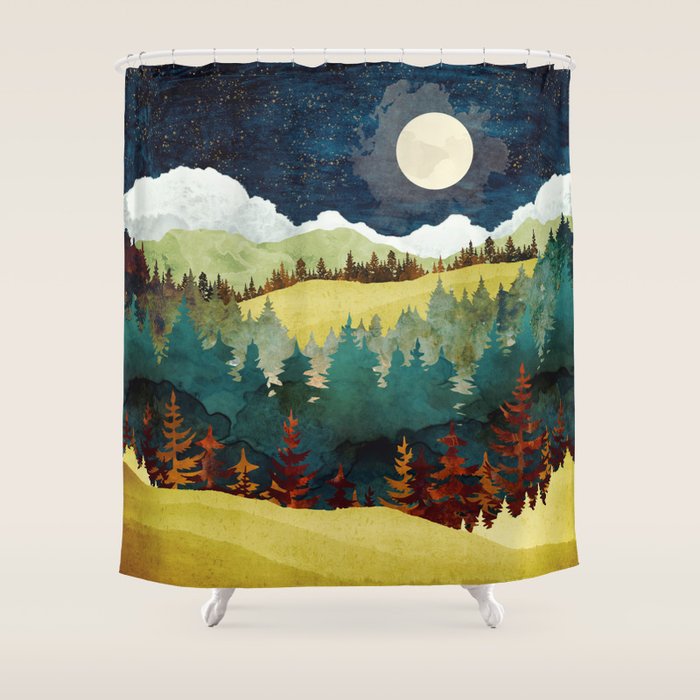 Autumn Moon Shower Curtain Gallery Image 1