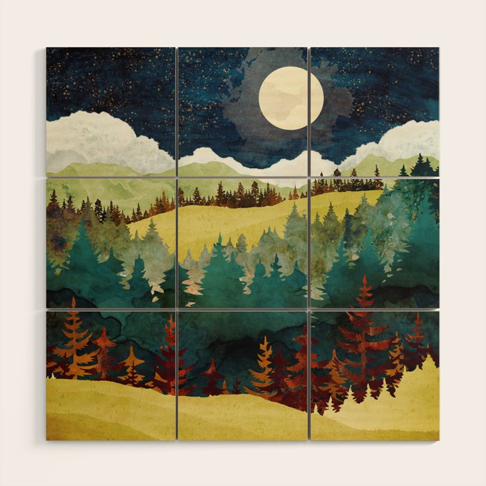 Autumn Moon Wood Wall Art Gallery Image 1