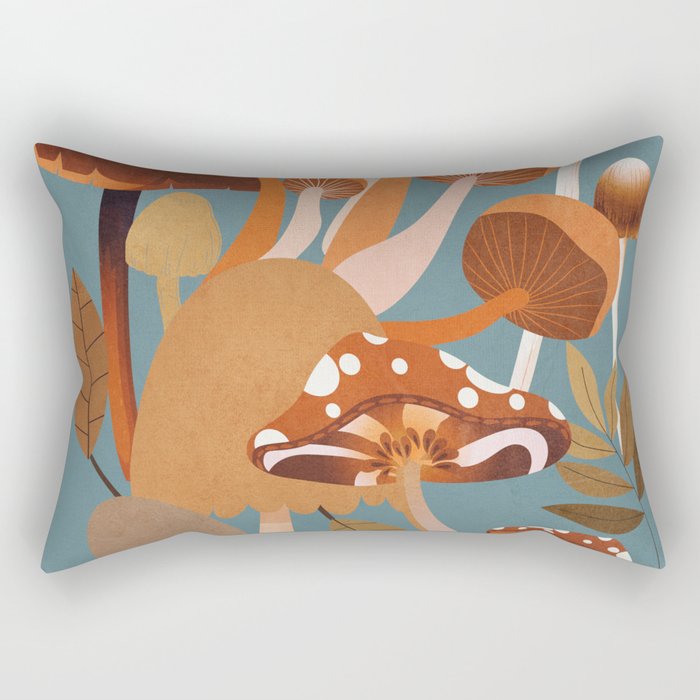 Mushrooms 3 Rectangular Pillow Gallery Image 1
