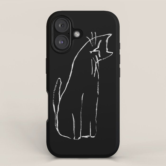 Curious cat impression iPhone Case Gallery Image 1