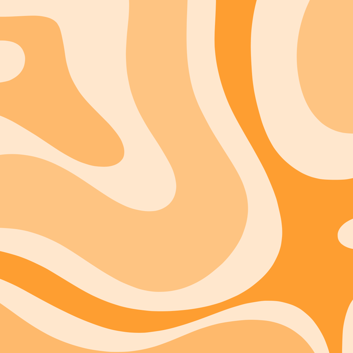 Modern Retro Liquid Swirl Abstract in Light Pumpkin Orange Coffee Mug Gallery Image 2