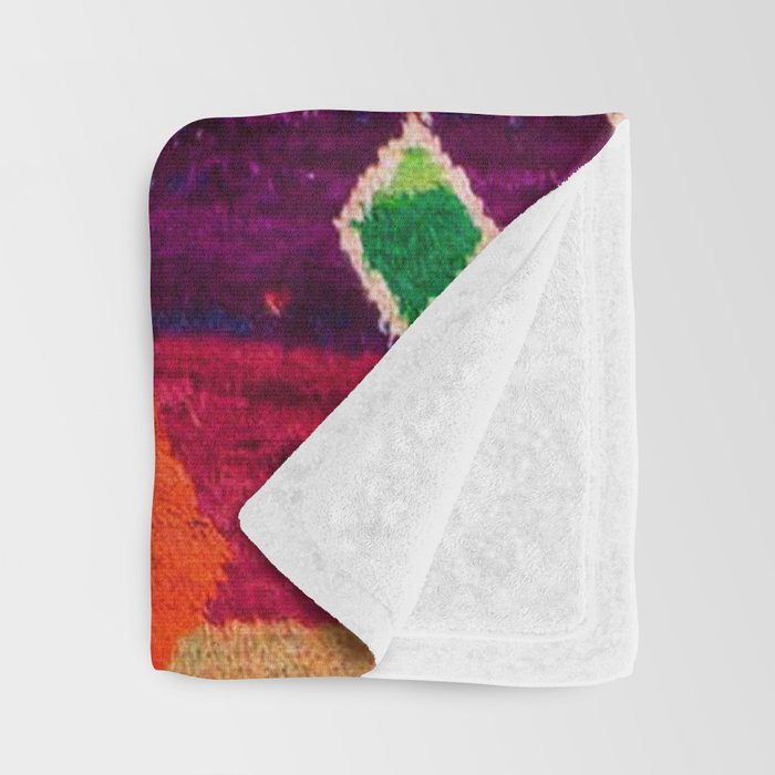 Traditional Oriental Moroccan Berber Rug Design Throw Blanket Gallery Image 3