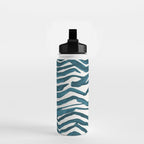 Zebra Print - Teal Palette Water Bottle Gallery Image 2