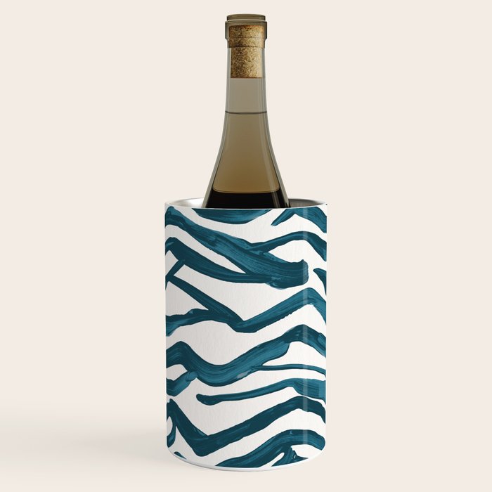 Zebra Print - Teal Palette Wine Chiller Gallery Image 2