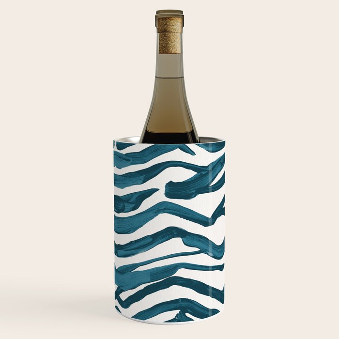 Zebra Print - Teal Palette Wine Chiller Gallery Image 3