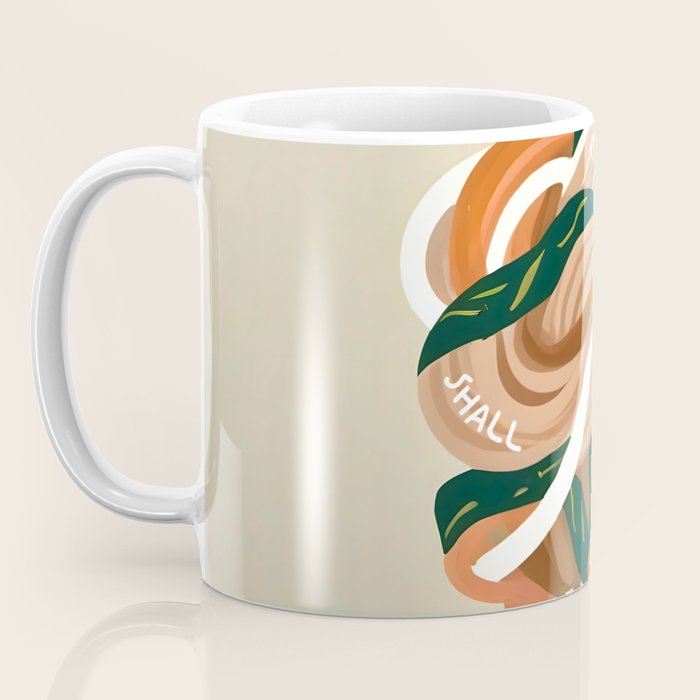 This Too Shall Pasta | Funny Quote Positivity Food Typography, Italian Illustration Noodles Growth Mindset Pastel Painting Coffee Mug Gallery Image 3