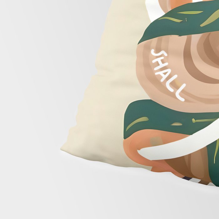 This Too Shall Pasta | Funny Quote Positivity Food Typography, Italian Illustration Noodles Growth Mindset Pastel Painting Pillow Sham Gallery Image 4