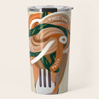 This Too Shall Pasta | Funny Quote Positivity Food Typography, Italian Illustration Noodles Growth Mindset Pastel Painting Travel Mug Gallery Image 1