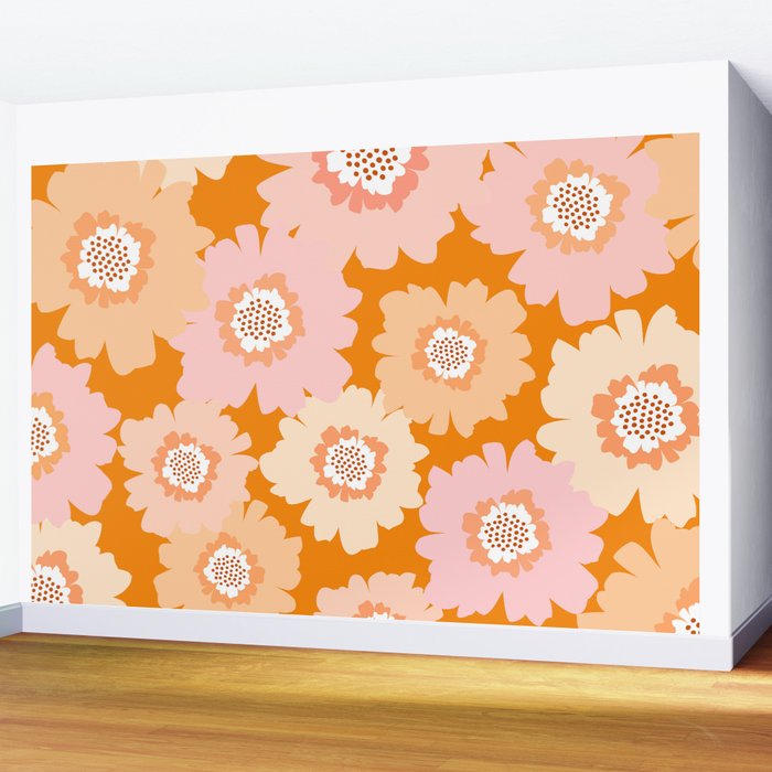 Modern Boho Flowers Wall Mural Gallery Image 2
