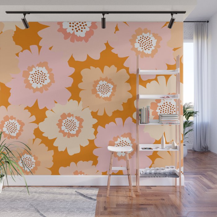 Modern Boho Flowers Wall Mural Gallery Image 1