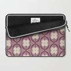 Violet Retro Flowers Vintage Daisy Floral Geometric Laptop Sleeve Gallery Image 2