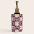 Violet Retro Flowers Vintage Daisy Floral Geometric Wine Chiller Gallery Image 1