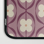 Violet Retro Flowers Vintage Daisy Floral Geometric Laptop Sleeve Gallery Image 3