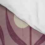 Violet Retro Flowers Vintage Daisy Floral Geometric Comforter Gallery Image 4