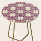 Violet Retro Flowers Vintage Daisy Floral Geometric Side Table Gallery Image 2